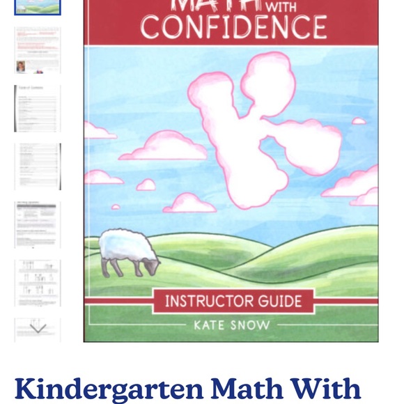 Kindergarten Math with Confidence Instructor Guide - Picture 2 of 4